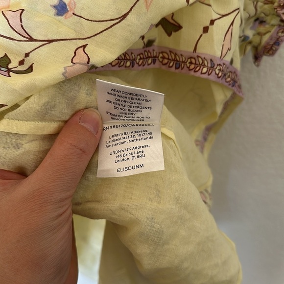 Anthropologie Omika Elisdunm square neck, mini dress, back tie, size medium - Picture 8 of 10